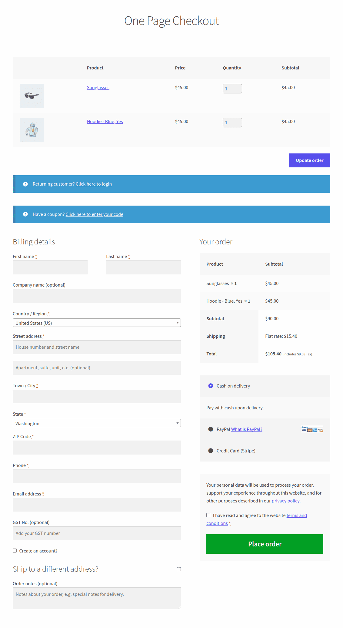 WooCommerce: Set Default Billing City (or other fields) @ Checkout