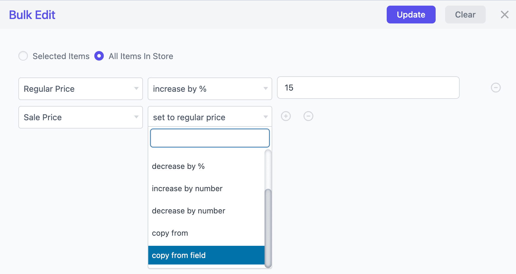 bulk edit product price using Smart Manager