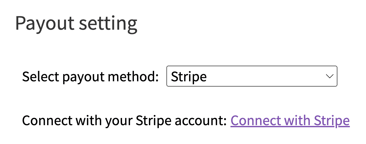 set Stripe as default payout method