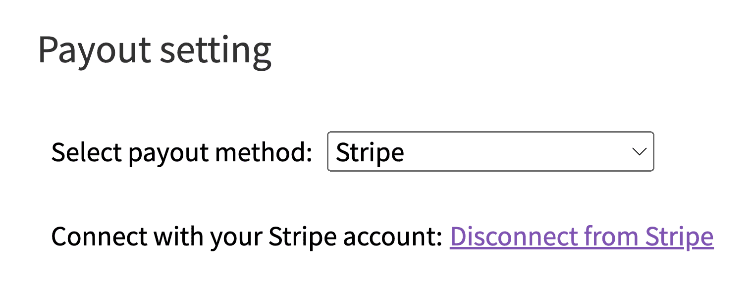 Stripe as default payout method