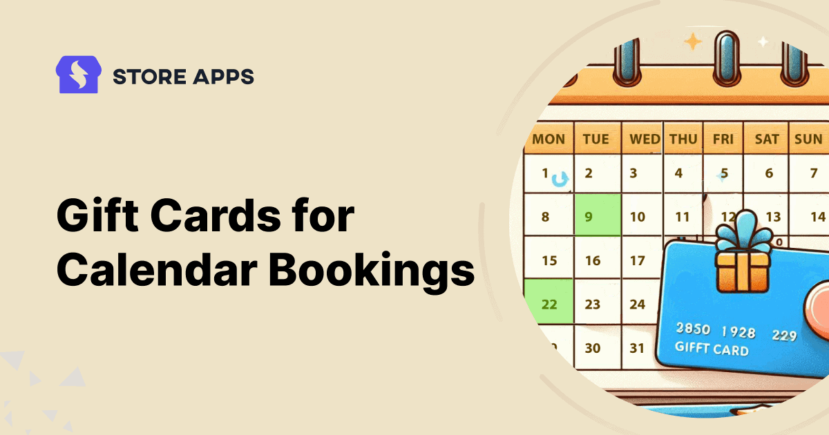 gift card calendar bookings