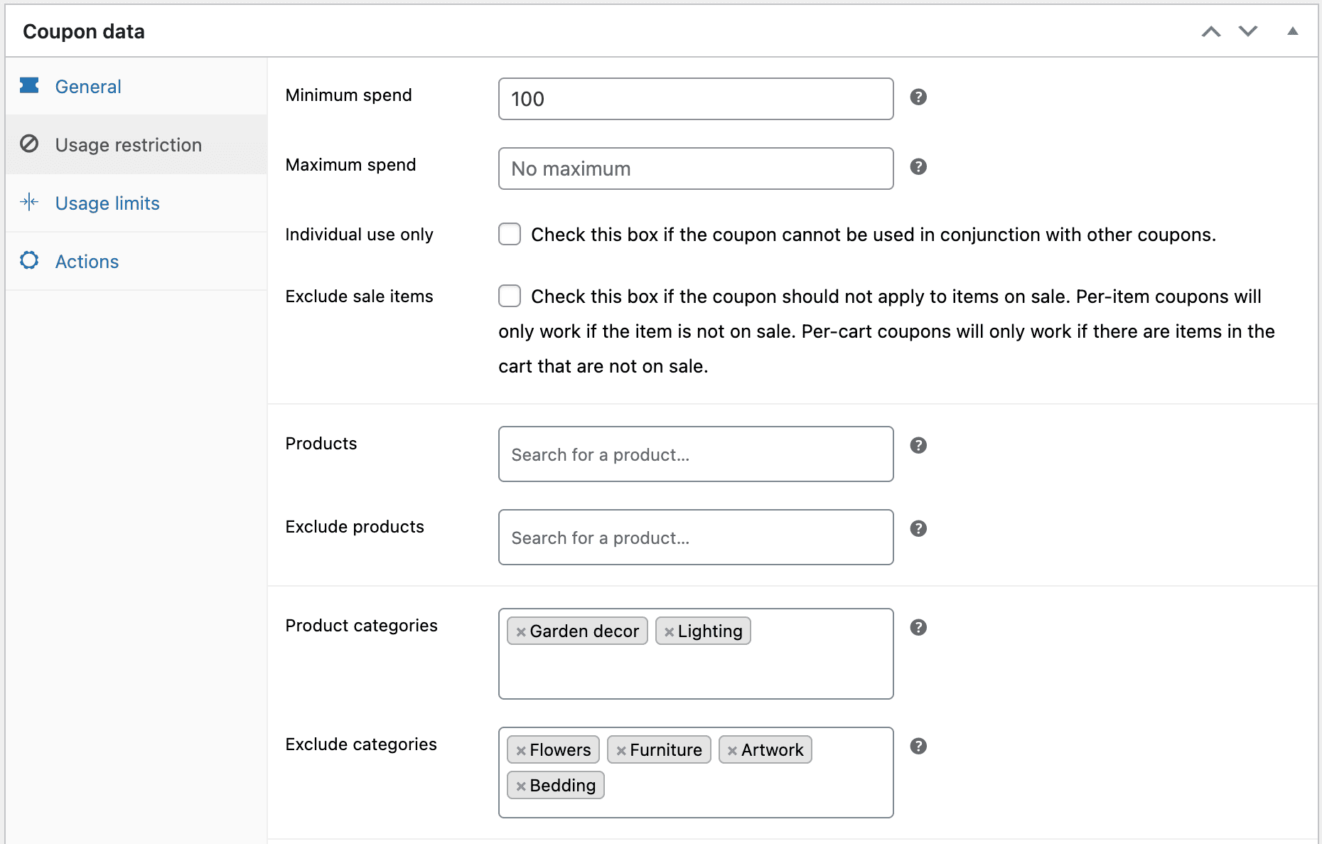 WooCommerce category discount setting